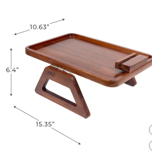 Smart Design Acacia Armrest Tray NIB - Picture 3 of 7